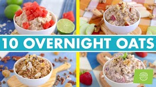 10 Creative Overnight Oats Flavors! Healthy Breakfast Recipes