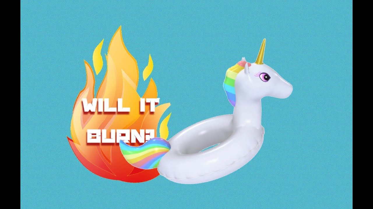 WILL IT BURN Inflatable Unicorn - YouTube