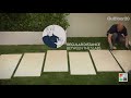 Outdoor tiling on grass