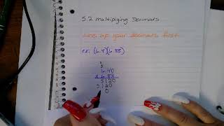 5.2 Multiplying Decimals Notes 1/5/21