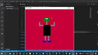 Draw a human robot (মানব রোবট) using python || Turtle graphics