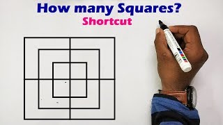 How many squares | Counting of figures | Analytical Reasoning | Shortcut and Tricks