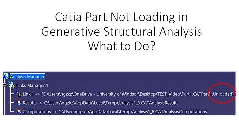 FEA Catia v5 Broken Link What to do