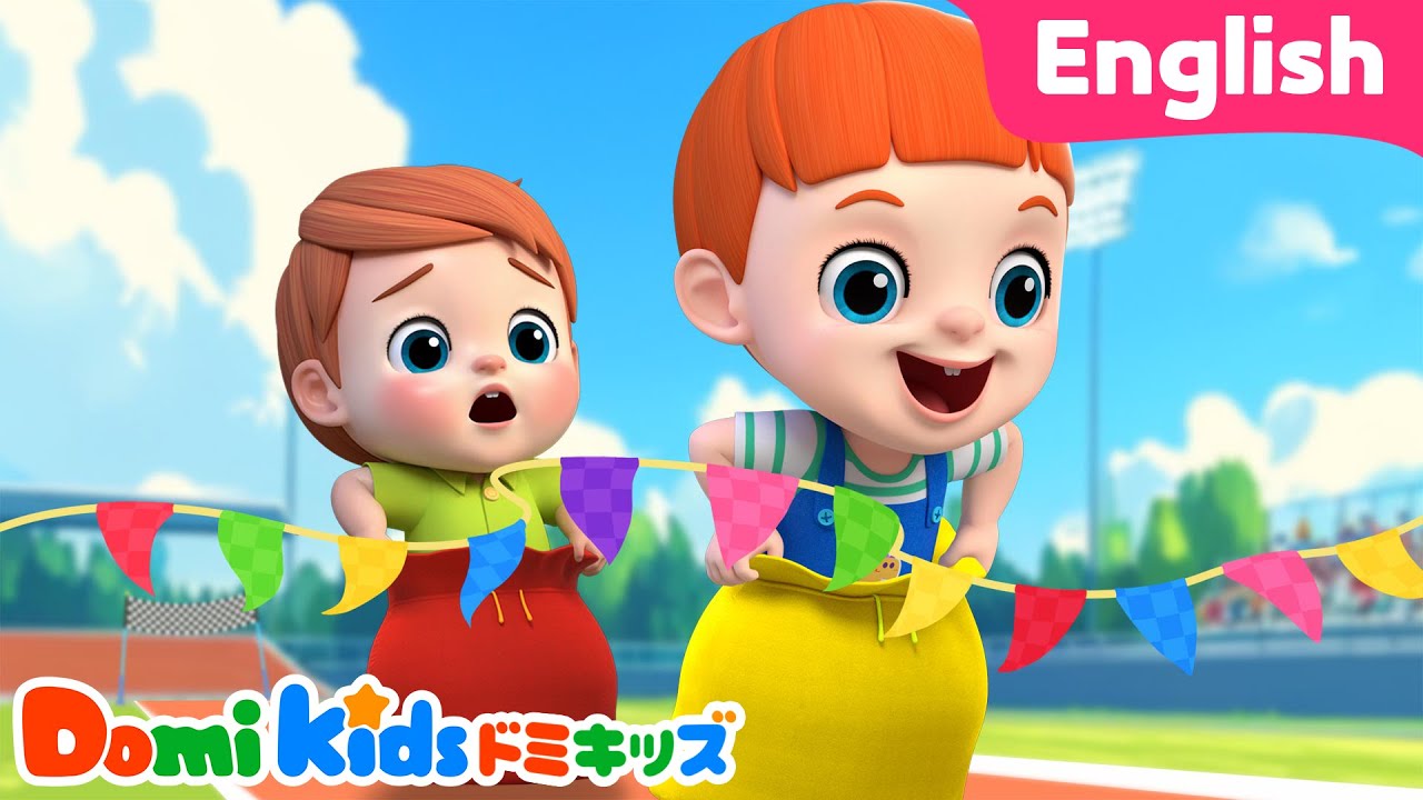 みんなでスポーツ🎽✨Sports Day｜人気の英語童謡 | 子供の歌 | 童謡 | 知育動画 | ドミキッズ | Domi Kids