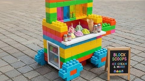 satisfying DIY big Lego ice cream car asmr /building block game #asmr#fun time 
