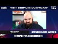 College Football Opening Lines 🏈 | Temple vs. Cincinnati Week 6 Early Odds And Preview
