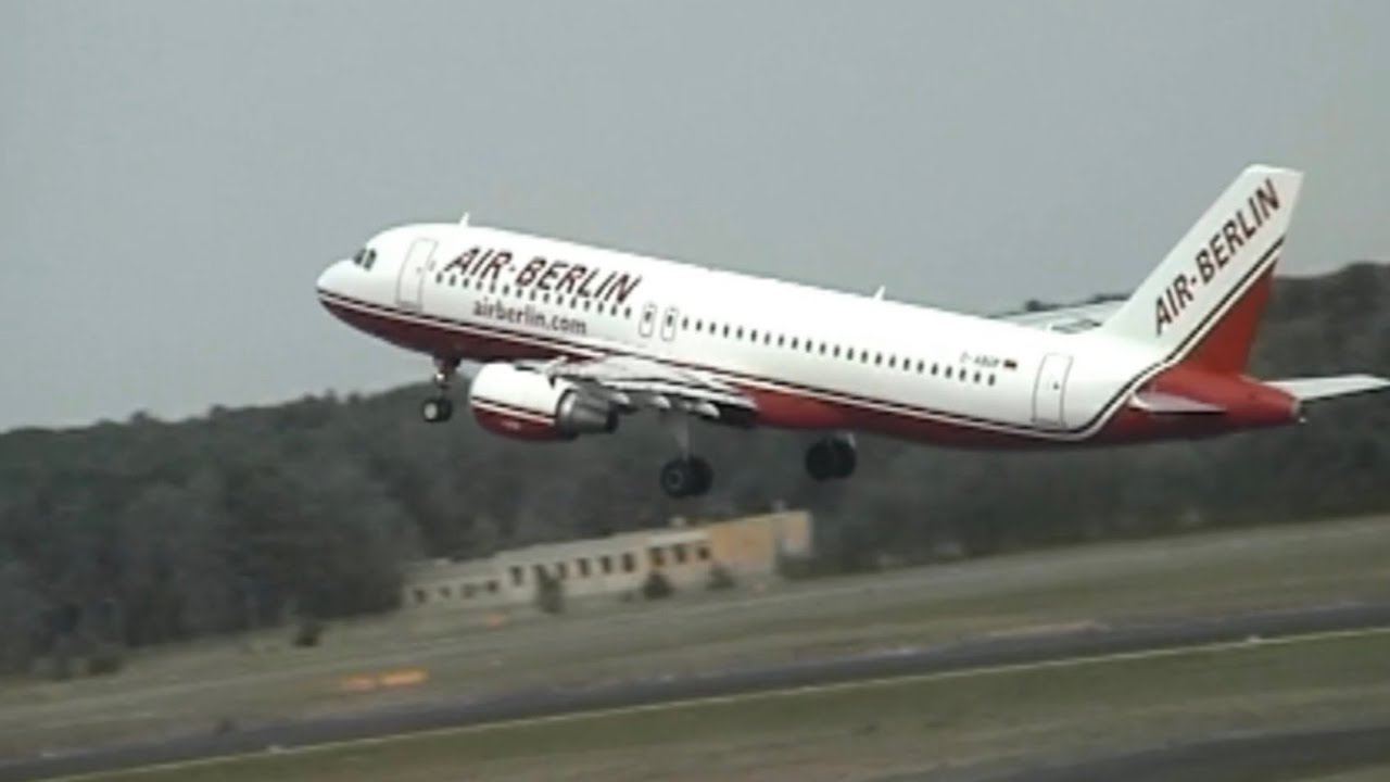 Air Berlin Airbus A320 takes off from Berlin-Tegel  
