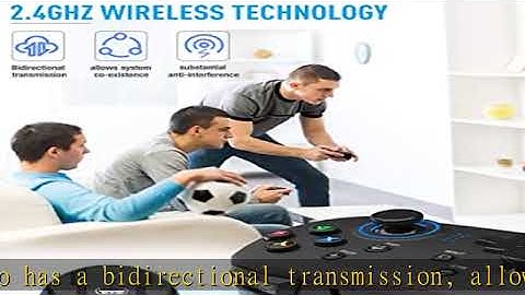 Forty4 Wireless Gaming Controller, Dual-Vibration Joystick Gamepad Computer Game Controller for PC