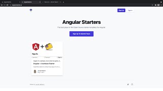 Angular Starters - Supabase Hackathon Submission