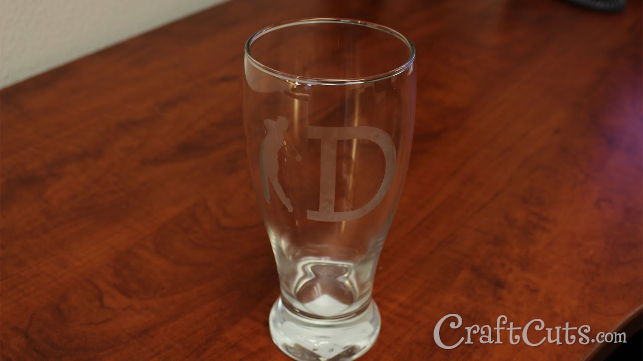 13.5-Ounce 4 Piece Glass Set Engraved with A-Letter Monogram 