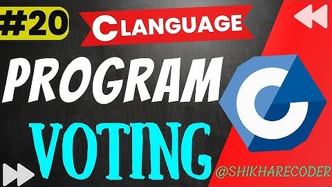 Check Any Person Is Eligible For Voting Or Not | Voting Program | Using If-Else Statement In C