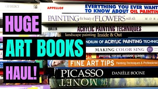 Huge Art Book Haul - Books About Watercolor, Acrylic, and Oil Painting
