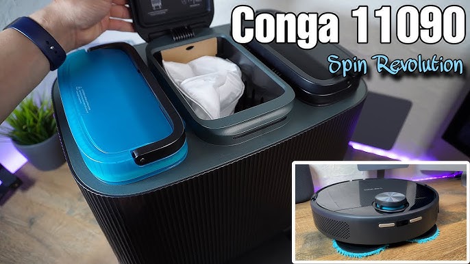 Cecotec Robot Aspirador y Friegasuelos Conga 11090 Spin Revolution  Home&Wash con Base de Autovaciado, Autolimpieza y Secado de Fregonas.  Navegación Láser Ultrasónica, Motor de Succión 5000 Pa : : Hogar y  cocina