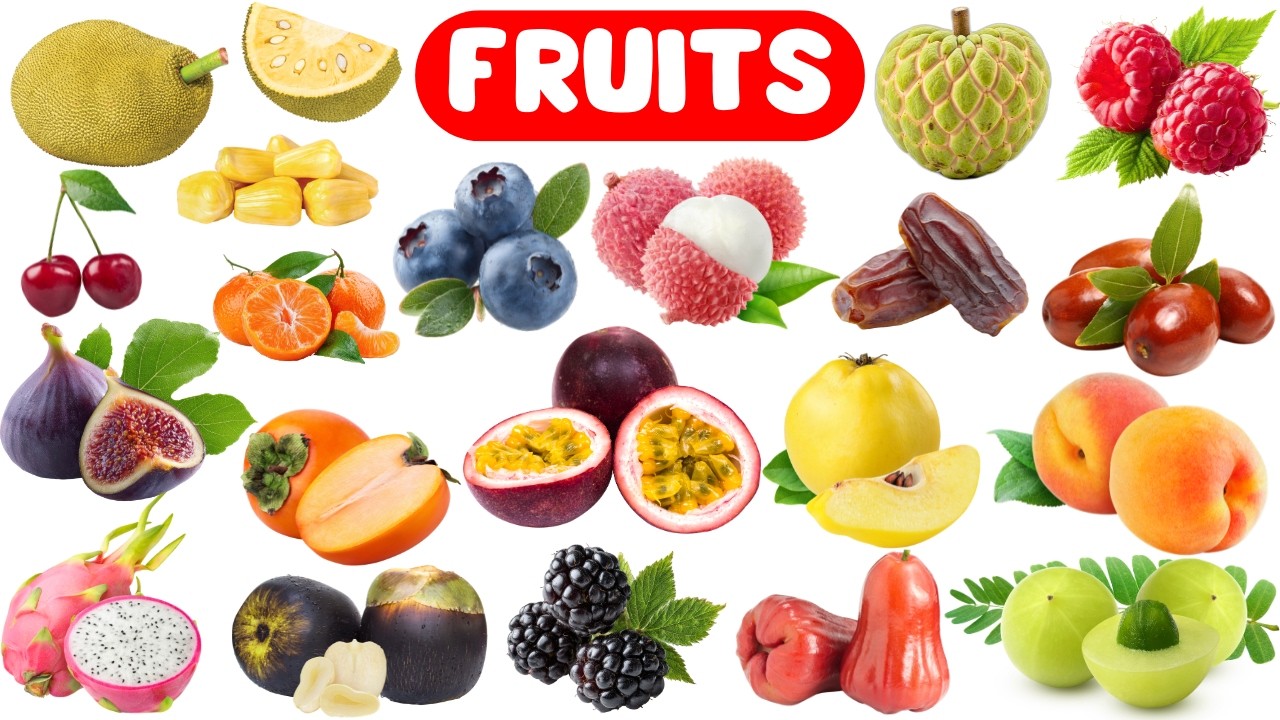 Learn Fruits Names for Kids 🍎| Fruit Names in English for Children, Toddlers, Preschoolers, LKG, UKG