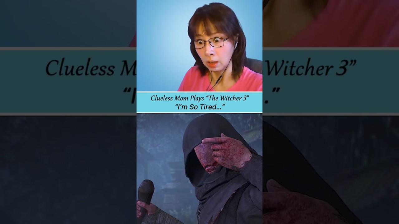 Я устала... 😦/ 58-летняя ничего не понимающая мама играет в «Ведьмака 3»