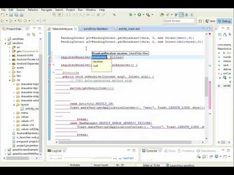 How To Sending Sms In Android using Eclipse (in short) (Urdu & Hindi)