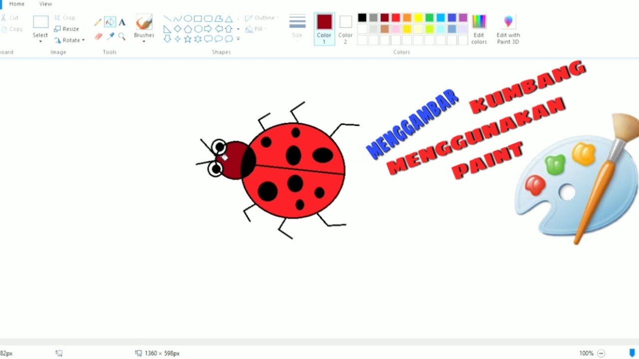  TUTORIAL menggambar  serangga menggunakan  Paint  YouTube