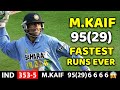  m kaif massive batting 95 runs vs sa  ind vs sa 2nd match 2003  most shocking batting by kaif