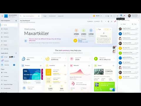 Chat and Notification widgets |Get WinDOORS |Admin Dashboard HTML Template |Responsive Multipurpose