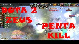 Dota 2 - Zeus RAMPAGE BEYOND GODLIKE 5 KILLS AT ONCE!!