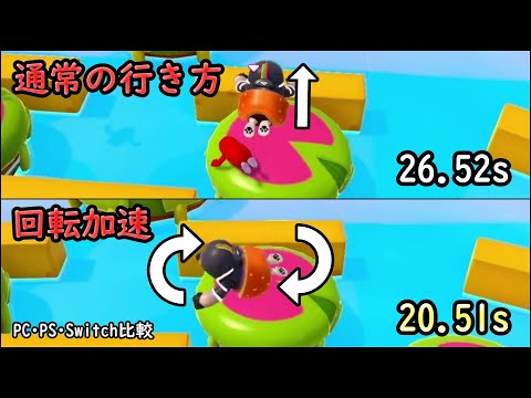 【Fall Guys】世界トップ層が使う回転加速のやり方を教えます！(PC･PS･Switch比較)【SS2】