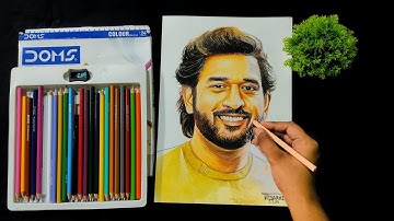 Draw With Me -M.S Dhoni Drawing Tutorial ❤️|Step By Step Drawing Tutorial For Beginners 😍