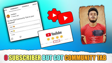 How to Enable Community Tab on YouTube with 0 Subscribers | Community Tab Kaise Enable Karen