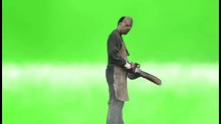 FX Guru Chainsaw Madman On Green Screen