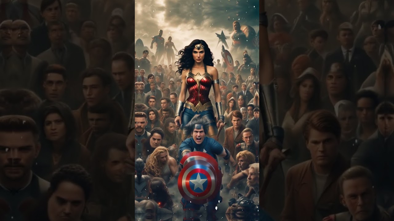 EPIC Marvel & DC Superhero Crossover! Iron Man meets Batman, Wonder Woman with Captain America