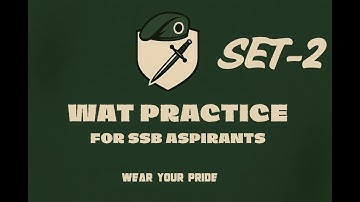 🪖 SSB WAT Practice Set-2 | Word Association Test | Practice & Improve Your Psychology Test Skills