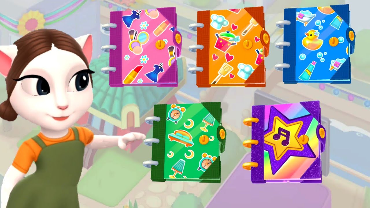 My Talking Angela 2 All Sticker Books Complete YouTube