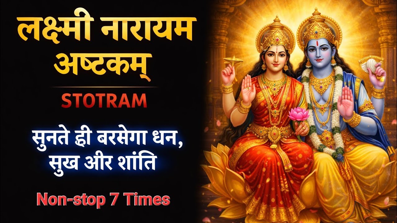 Lakshmi Narayana Ashtakam | Laxmi Narayan Stotram | Powerful Vishnu-Lakshmi Mantra for Money & Peace