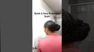 Quick and easy natural hair protective style #naturalhair