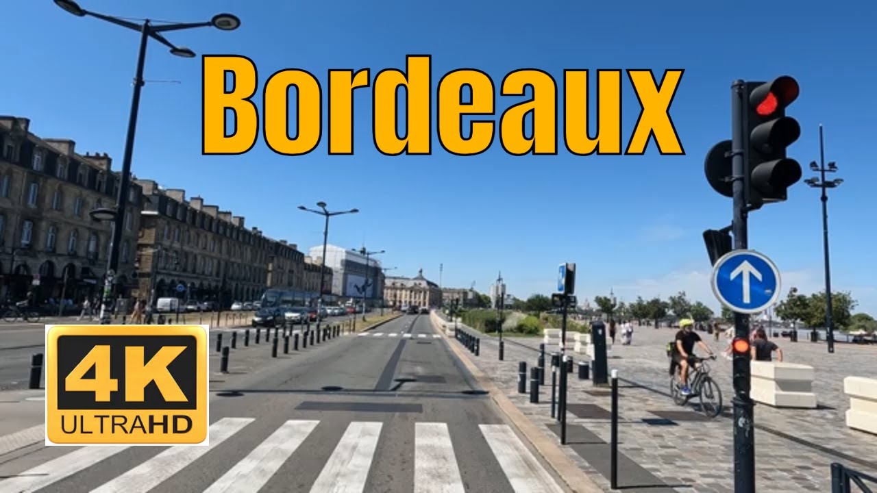 Downtown Bordeaux 4k - Driving- French region - YouTube
