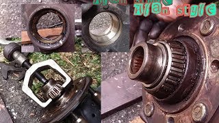 Cara ganti bearing bahagian tyre depan proton saga iswara. #DiyTutorial #Automotive