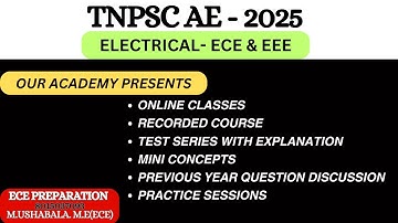 TNPSCAE 2025 ECE & EEE - We are Providing material, test batch,online live classes in tamil#tnpscae
