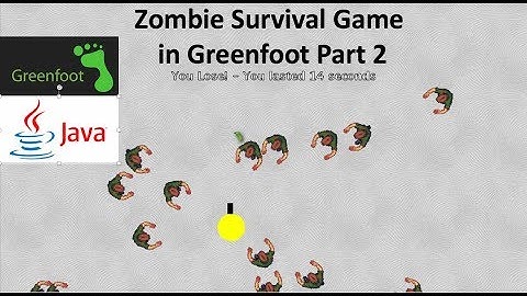 Zombie Survival Game Part 2 - with Greenfoot - Java Game Programming Tutorial - Animation