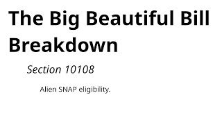 Cutting Snap Benefits To Illegal Aliens