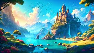 10 Hours In A Fantasy Landscape | Harp Music And Relaxing Nature Sounds
