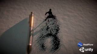 RealFlow Unity3D - Ink man Thriller FAST TEST (Alembic workflow)