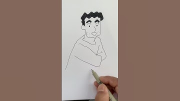 Easy Shinchan Drawing 😱 #shorts #art #kidsdrawing #kidsvideos
