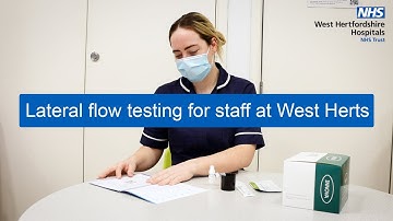 Lateral flow testing for staff at West Herts