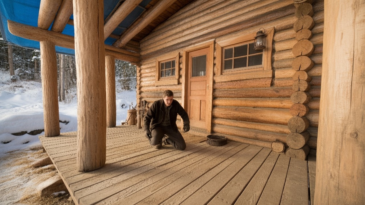 1 Year of living and building a log cabin in the wild forest