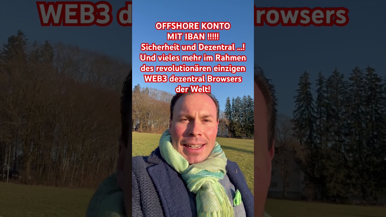 WEB3: Dezentrales Offshore Konto mit Iban, schnellste Blockchain der Welt, grandioses Domainpaket