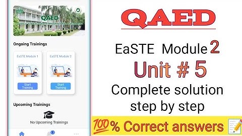 QAED Easte module 2, unit # 5