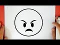 How to draw angry emoji