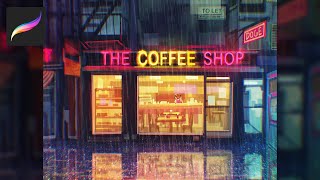 Painting A Cafe In The Rain - Bored Art Tutorials