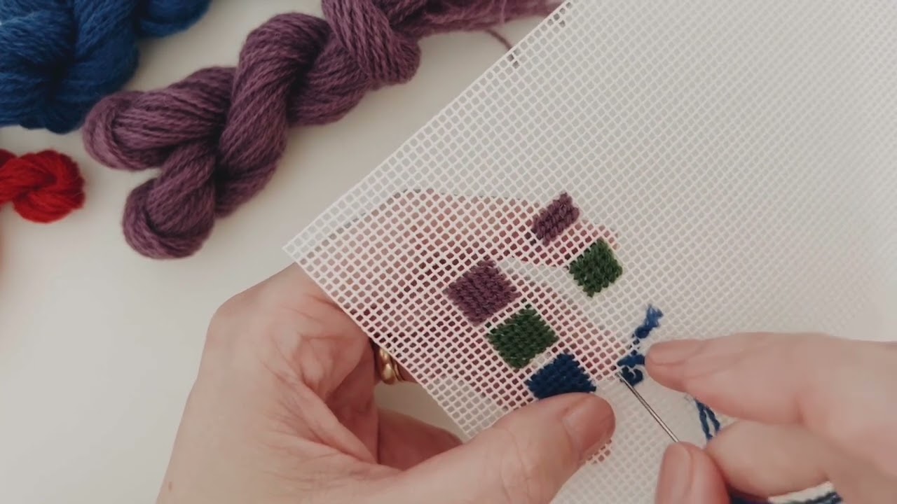 How To Create a Perfect Basketweave Stitch in Needlepoint