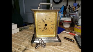 Antique 1877 ANSONIA Carriage Clock with Music Box