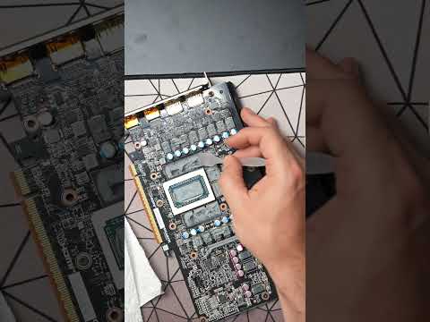 How to change the thermal pads and thermal paste on a gpu #computerrepair #pcrepair #graphicscard thumbnail